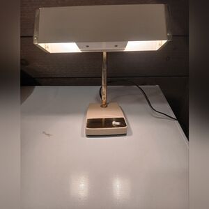 VTG Banker Mobilite Retro MCM Pushbutton Gooseneck Flexible Lamp Japan Works